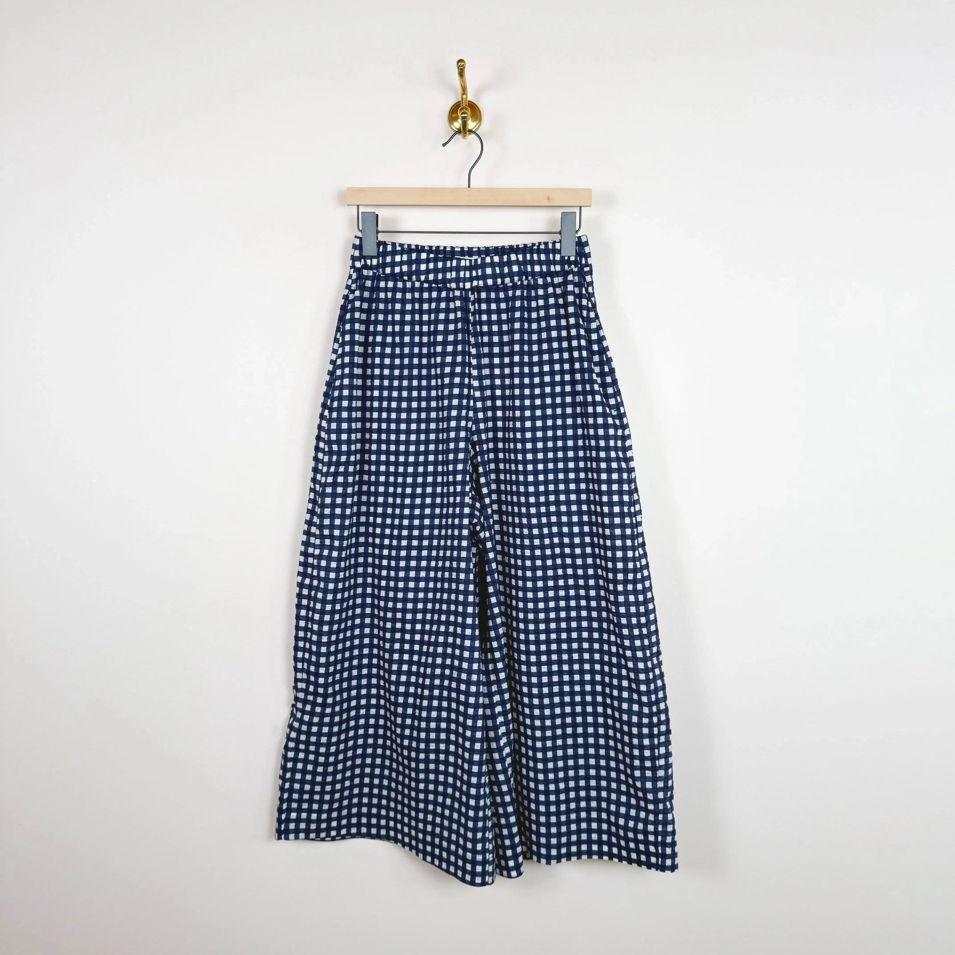 Gaul Pant in Blue Gingham-Pants-Fabiana Pigna-eugenienewport