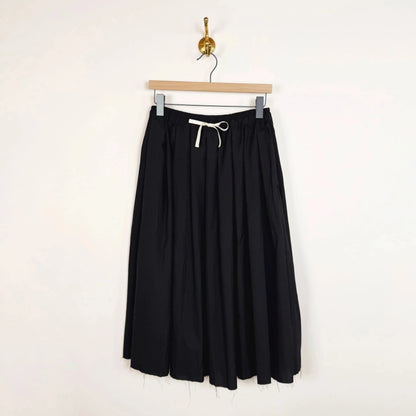 Gelsa Skirt in Black Light Wool-Skirts-Nitto-eugenienewport