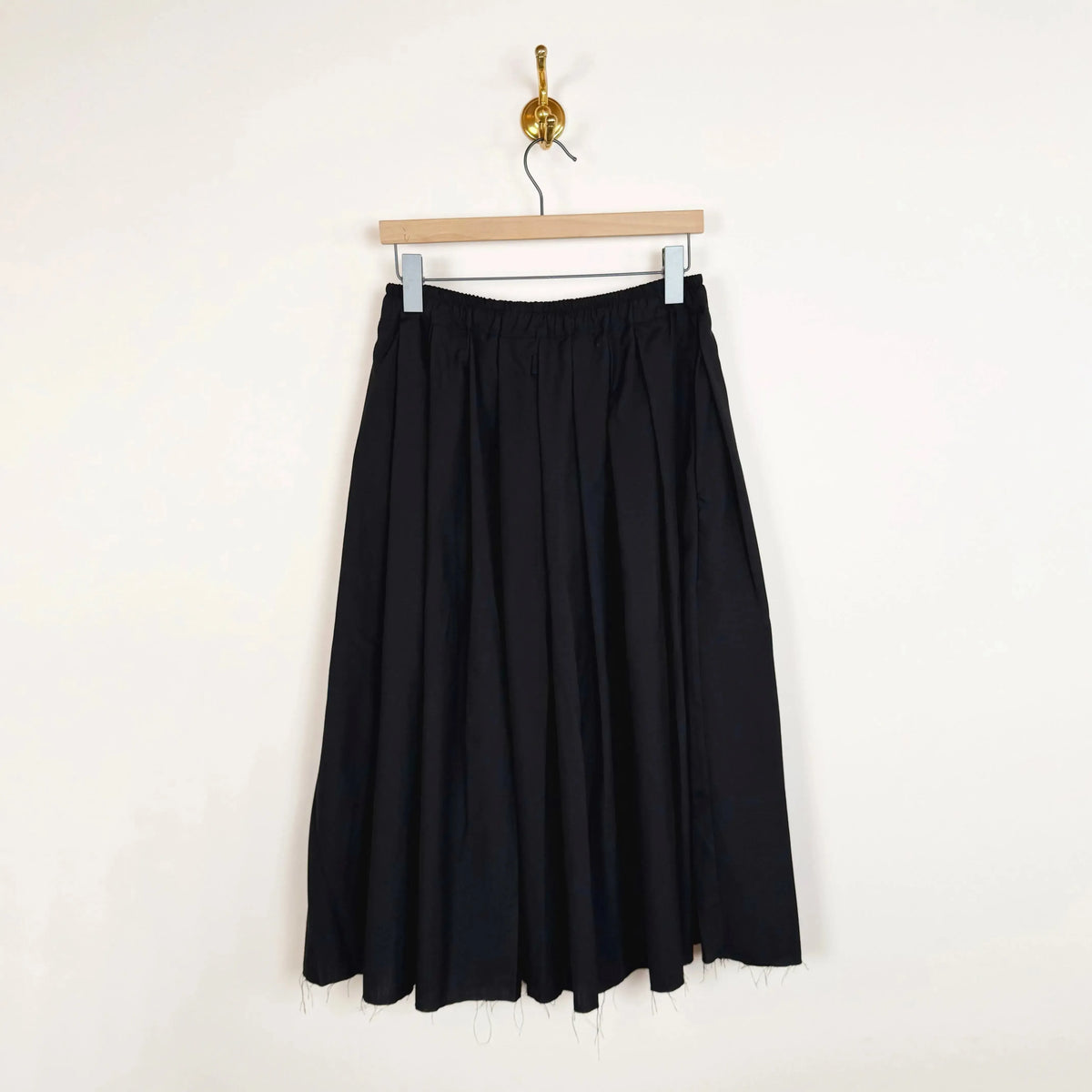 Gelsa Skirt in Black Light Wool-Skirts-Nitto-eugenienewport