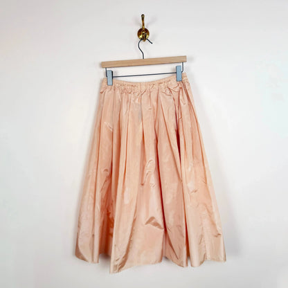 Gelsa Skirt in Misty Rose Taffeta-Skirts-Nitto-eugenienewport