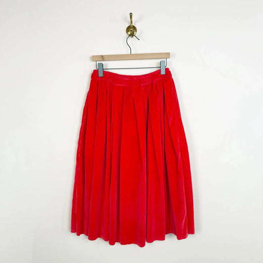 Gelsa Skirt in Velvet Ciliegia-Skirts-Nitto-eugenienewport