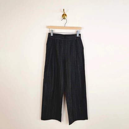 Georgia Trouser in Washed Black Stripe-Pants-Cawley-eugenienewport