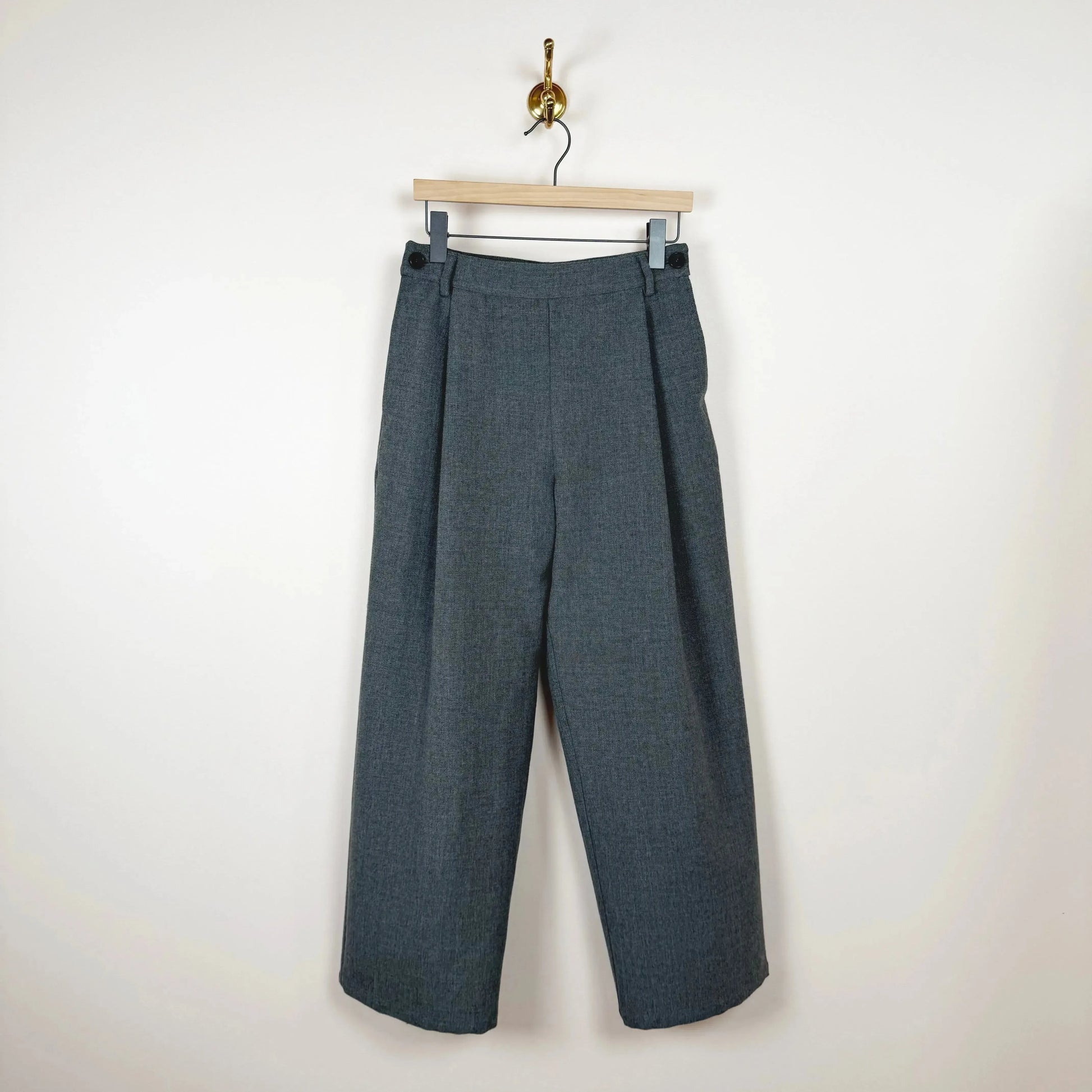 Georgia Wool Trouser in Light Grey-Pants-Cawley-eugenienewport