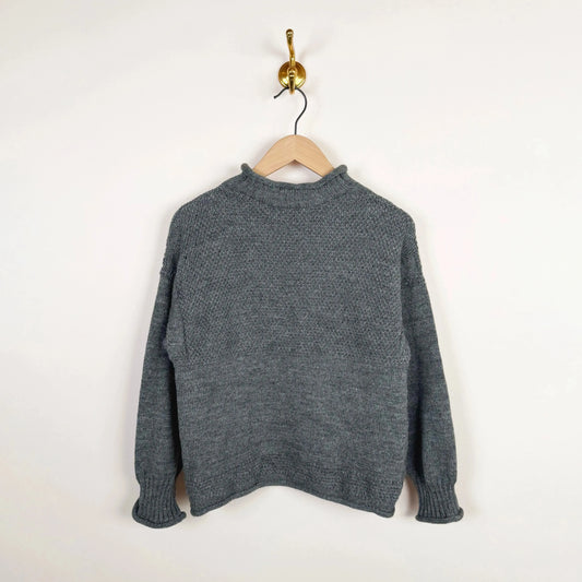 Grey Knit Jumper-Sweaters-A Letter-eugenienewport
