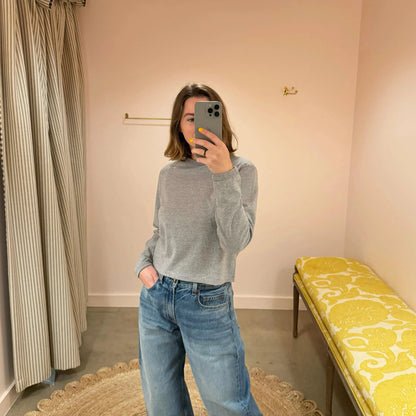 Hi'aka LS Crop T-Shirt in Grey-T-Shirts-Sunray-eugenienewport