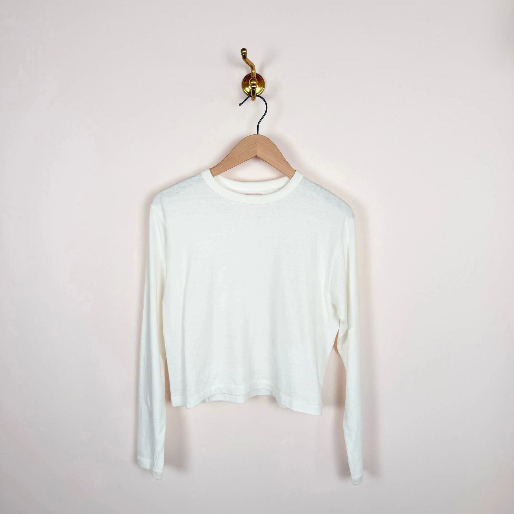 Hi'aka LS Crop T-Shirt in Off White-T-Shirts-Sunray-eugenienewport