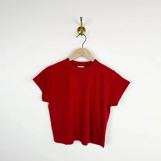 Hi'aka SS Crop T-Shirt in Garnet-T-Shirts-Sunray-eugenienewport