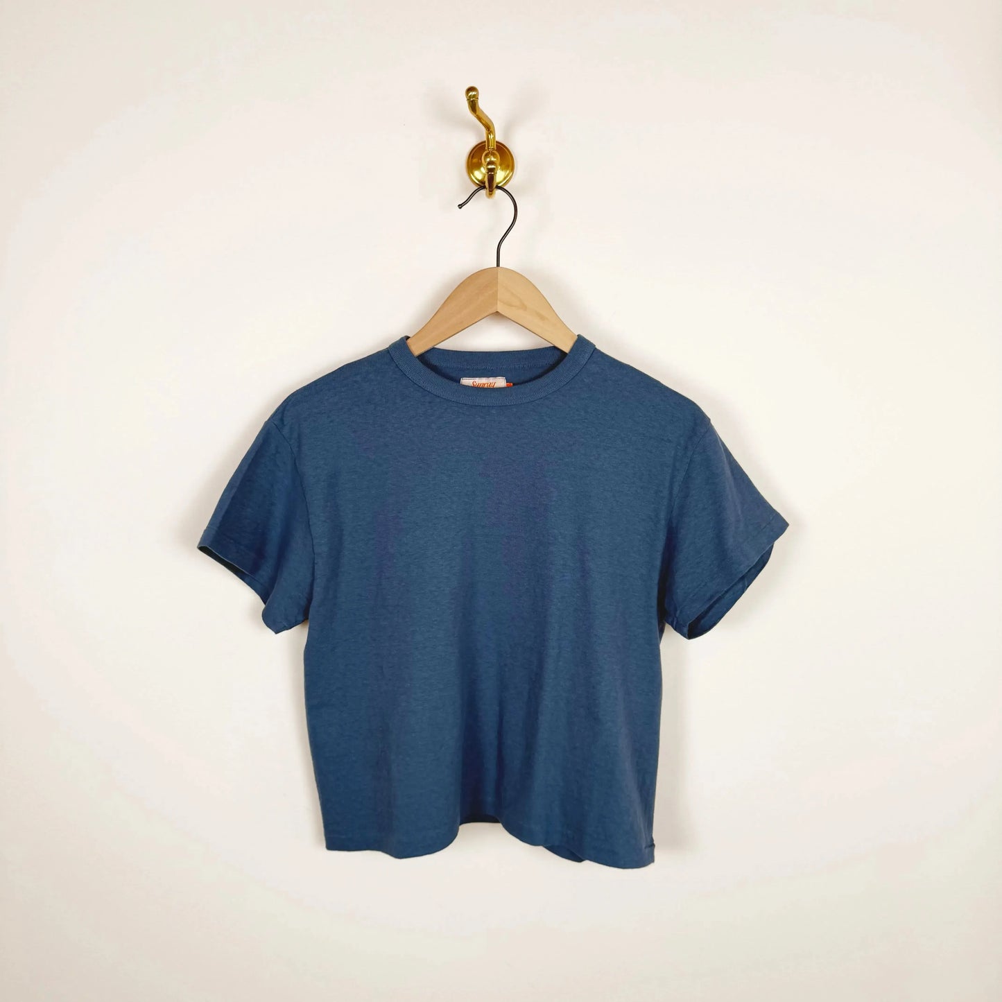 Hi'aka SS Crop T-Shirt in Indian Teal-T-Shirts-Sunray-eugenienewport