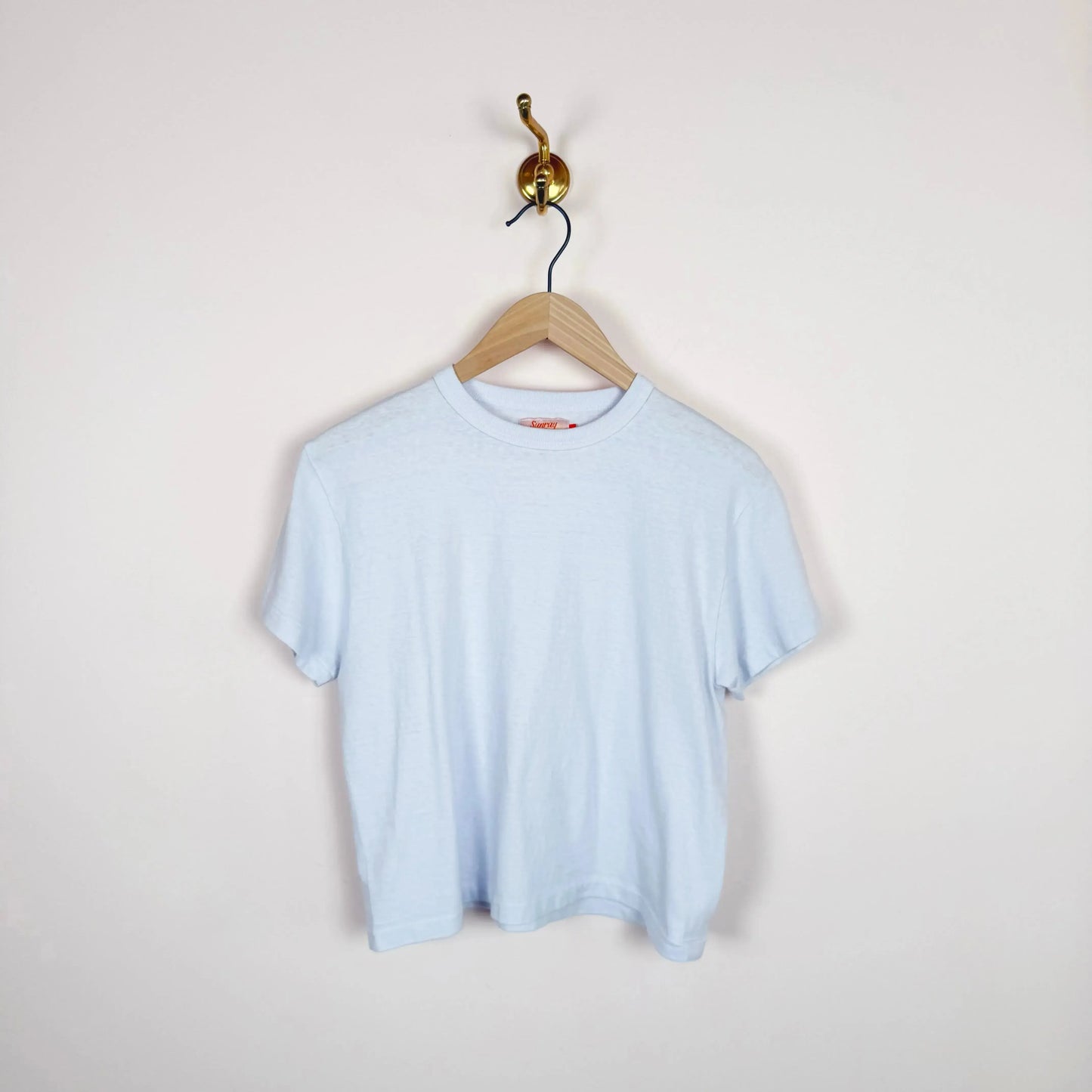 Hi'aka SS Crop T-Shirt in Tinted Aqua-T-Shirts-Sunray-eugenienewport