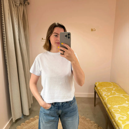 Hi'aka SS Crop T-Shirt in Tinted Aqua-T-Shirts-Sunray-eugenienewport