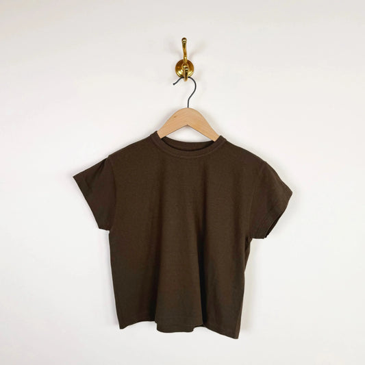 Hi'aka SS Crop T-Shirt in Turkish Coffee-T-Shirts-Sunray-eugenienewport
