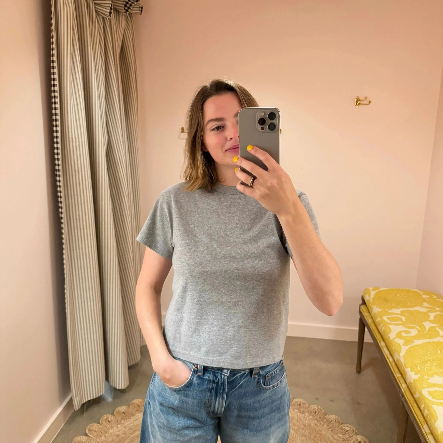 Hi'aka SS Crop T-Shirt in Grey-T-Shirts-Sunray-eugenienewport