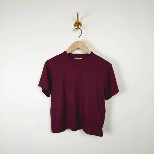 Hi'aka Short Sleeve Crop T-Shirt in Port Royale-T-Shirt-Sunray-eugenienewport