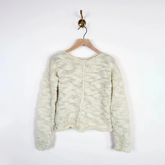Ivory Sweater in Off-White-Sweaters-Gudrun & Gudrun-eugenienewport