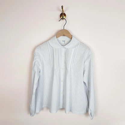 Jessie Shirt in Blue/White Stripe-Tops-Cawley-eugenienewport
