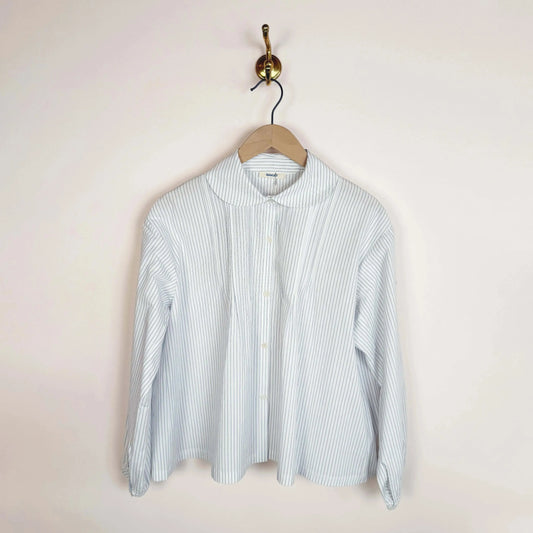 Jessie Shirt in Blue/White Stripe-Tops-Cawley-eugenienewport