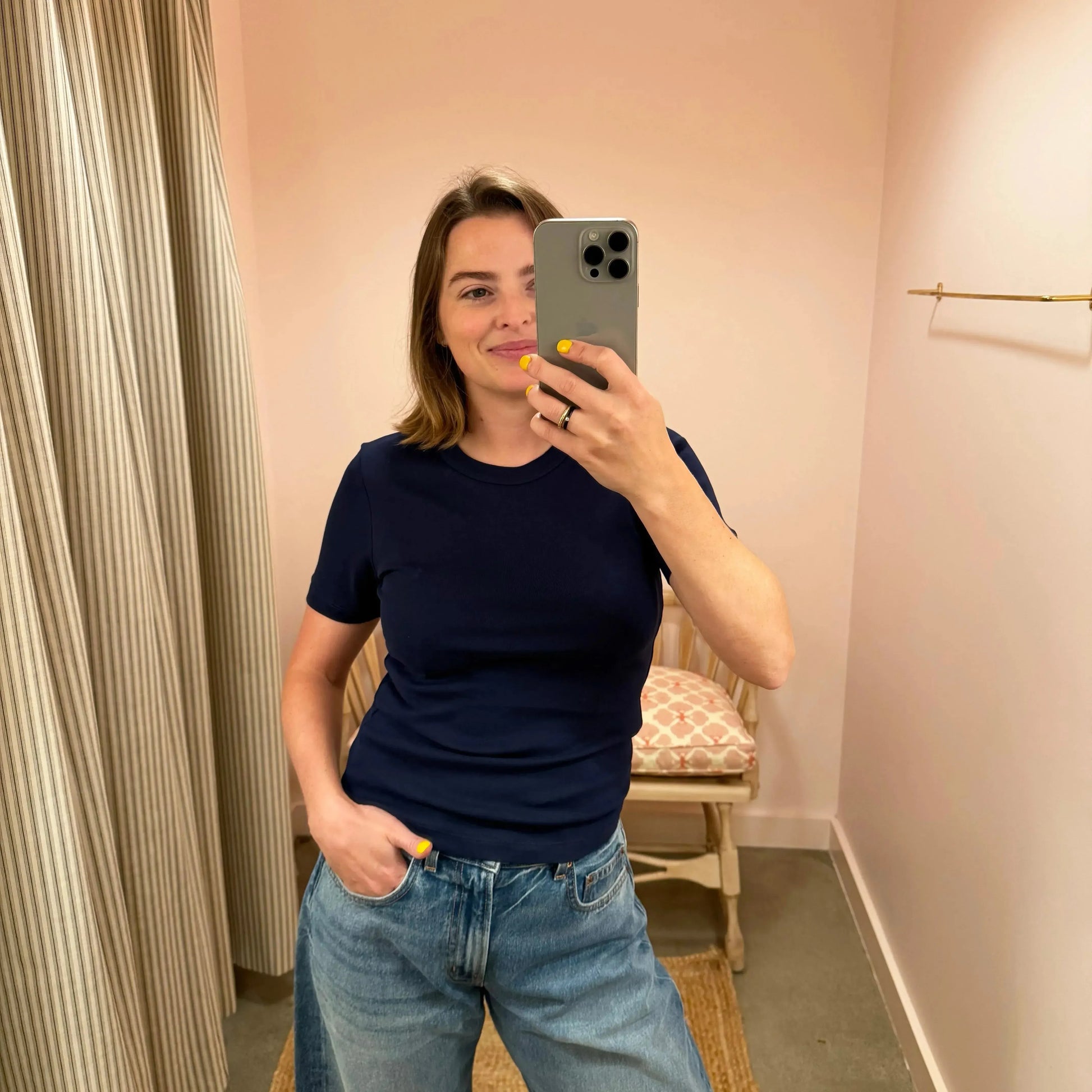 June T-Shirt in Navy-T-Shirts-Signe-eugenienewport