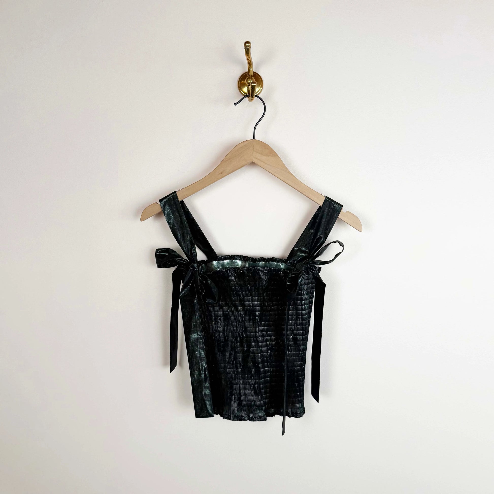 June Top in Moss Metallic-Tops-Julia Heuer-eugenienewport