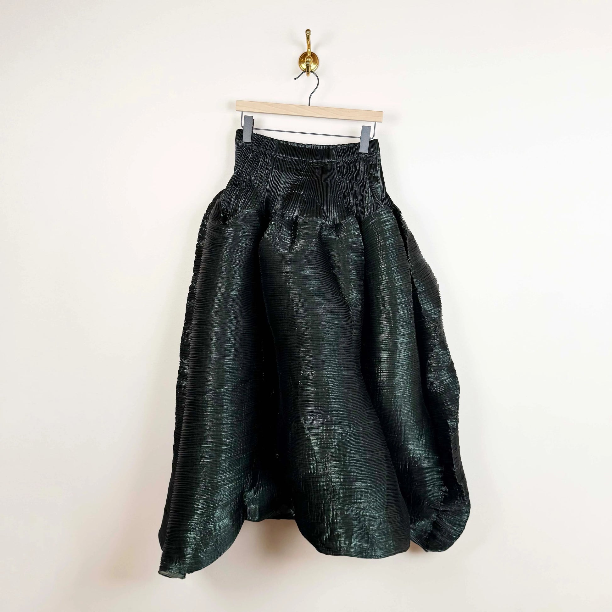 Kenza Skirt in Moss Metallic-Skirts-Julia Heuer-eugenienewport