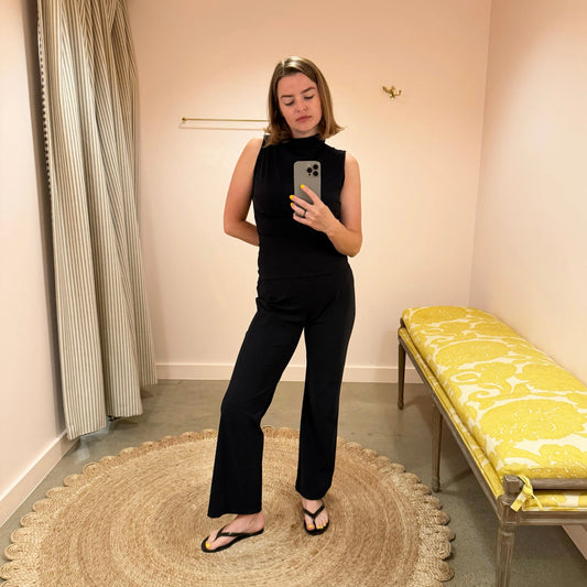 Kick Flare Pants in Black-Pants-Reyèm-eugenienewport