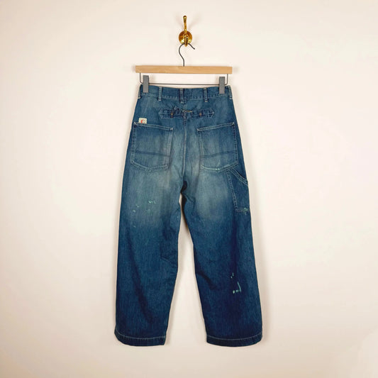 Knee Painer Pants in Splushed Medium-Denim-Chimala-eugenienewport