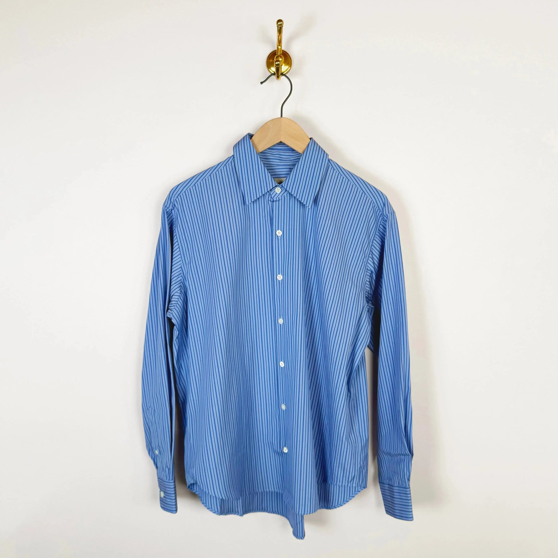 La Shirt Classica in Celeste Stripe-Tops-Comme Si-eugenienewport