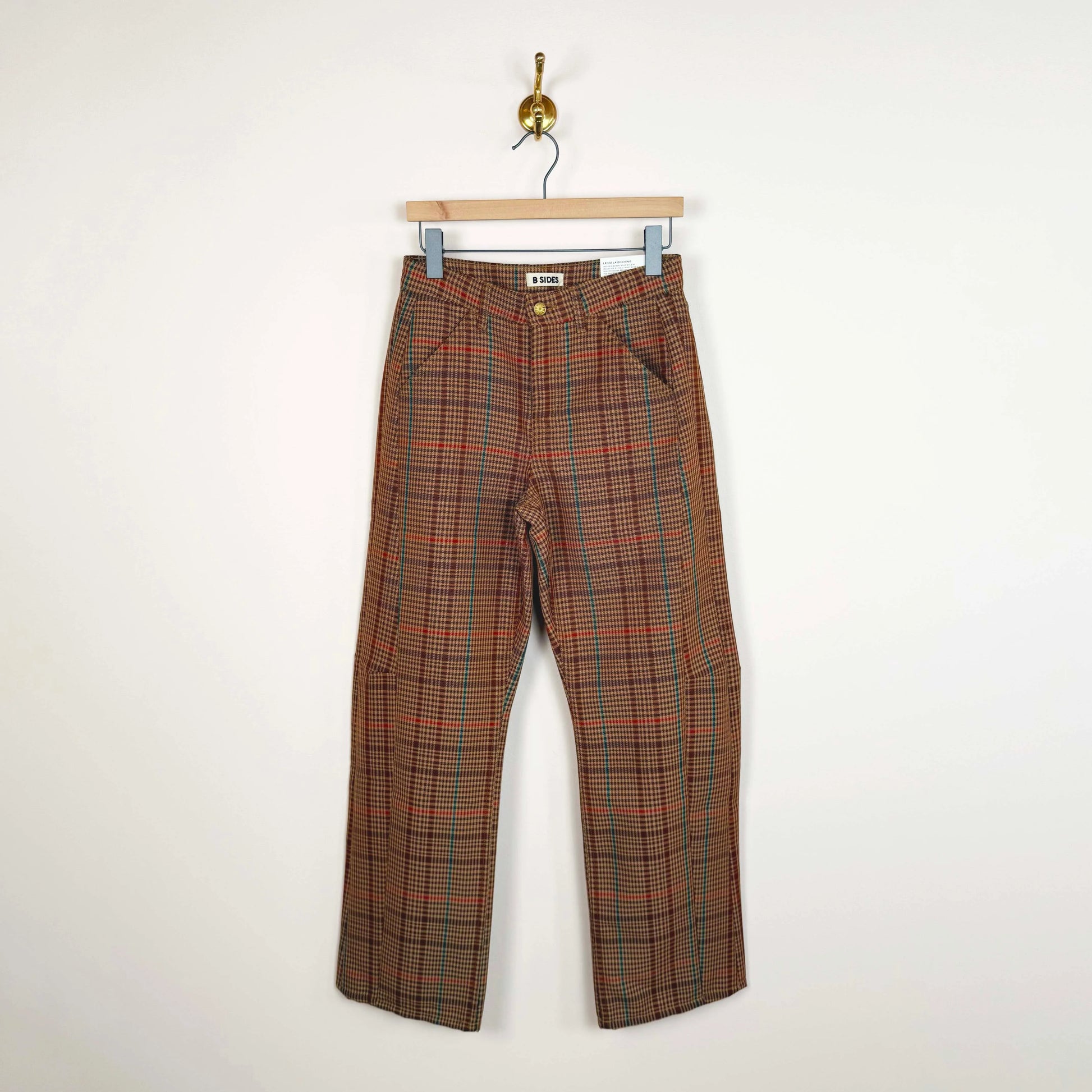 Lange Lasso in Glen Check-Denim-B Sides-eugenienewport