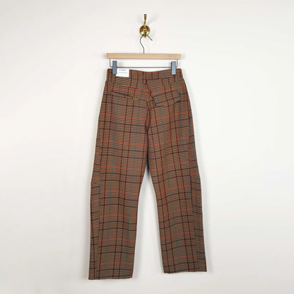 Lange Lasso in Glen Check-Denim-B Sides-eugenienewport