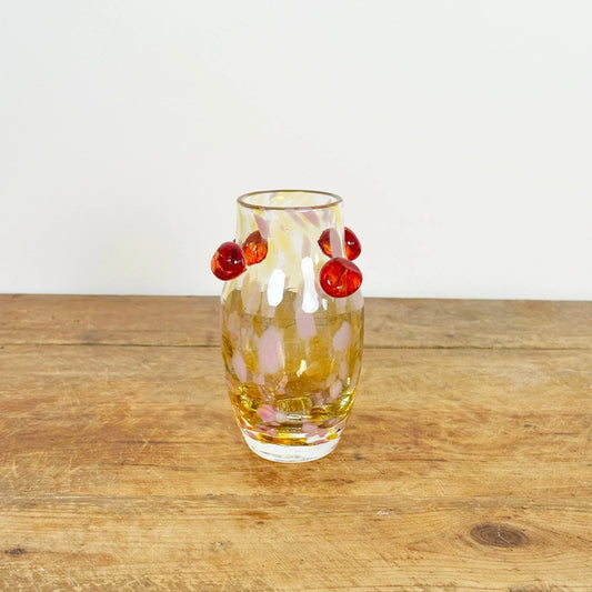 Le Petit Vase Bol de Cerises in Gold/Pink-Home-La Romaine Editions-eugenienewport