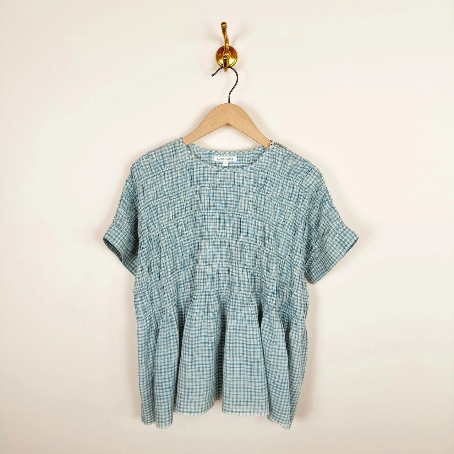 Lee Top in Telegraph Check-Tops-Rubia & Neel-eugenienewport