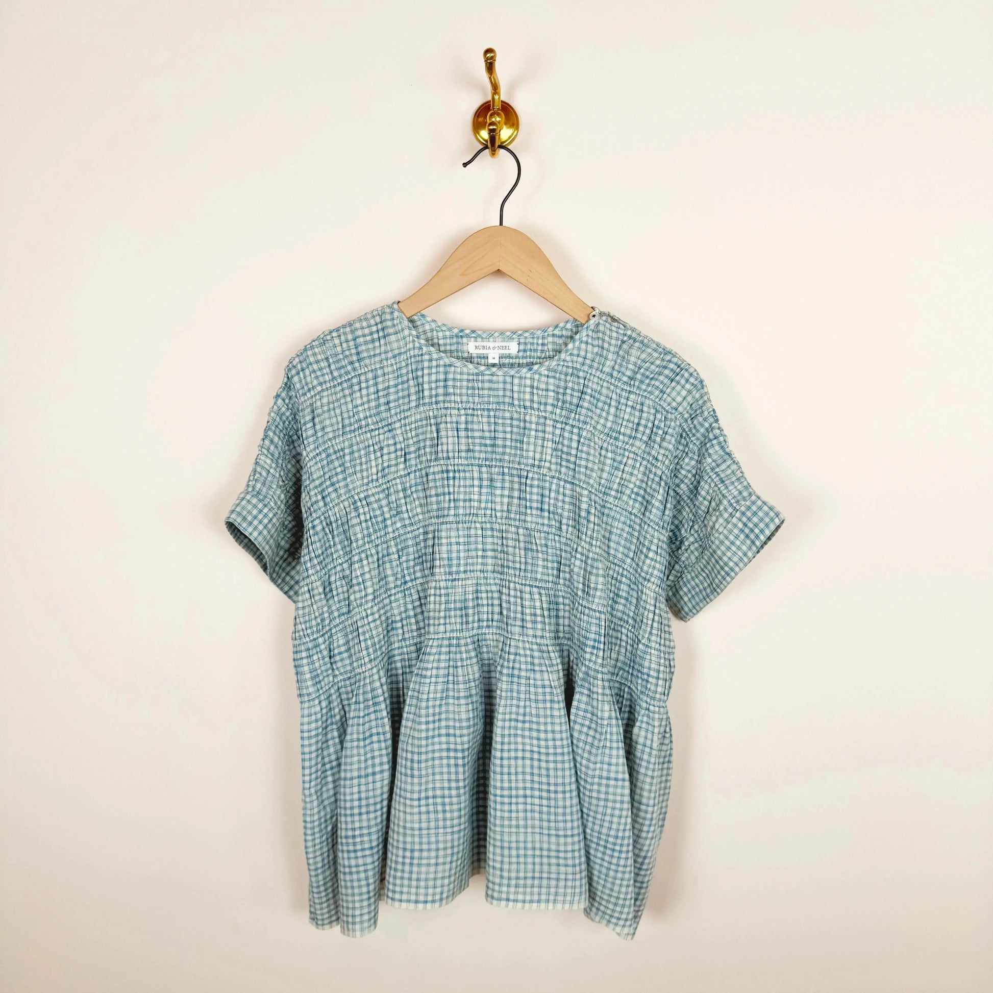 Lee Top in Telegraph Check-Tops-Rubia & Neel-eugenienewport