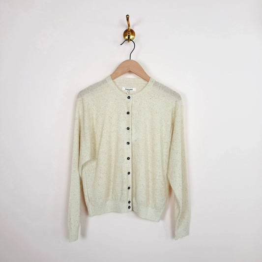 Linen & Cotton Flecked Cardigan-Sweaters-Cordera-eugenienewport