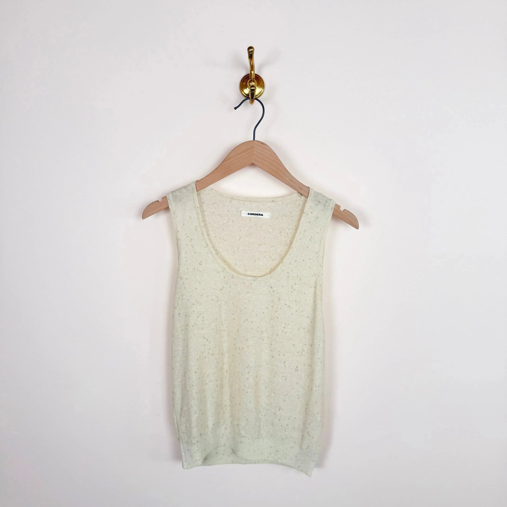 Linen & Cotton Flecked Tank Top-Tops-Cordera-eugenienewport