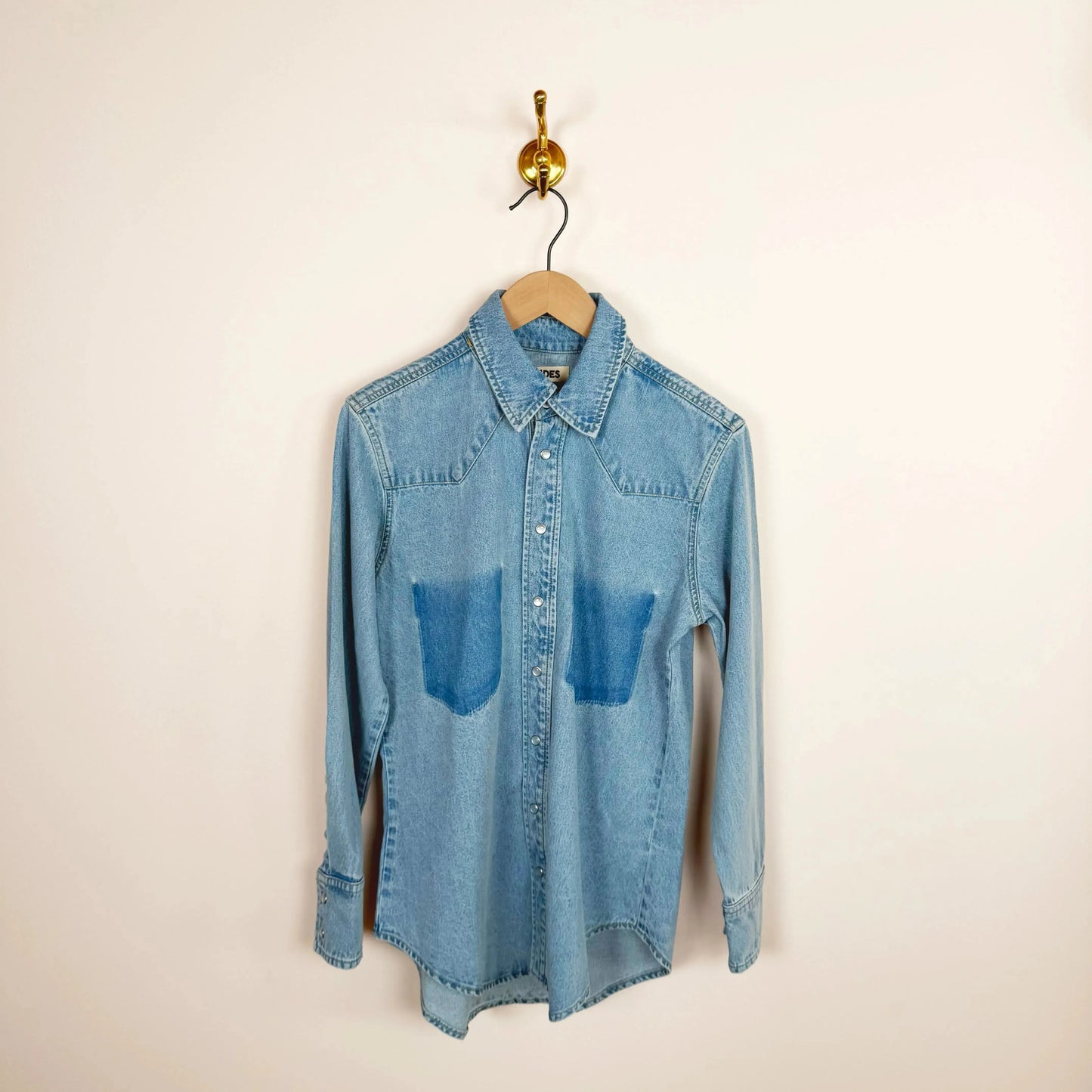 Liv Western Shirt in Park Wash-Tops-B Sides-eugenienewport