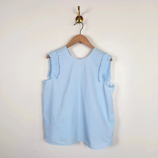 Lor Blouse in Pale Blue-Tops-Fabiana Pigna-eugenienewport