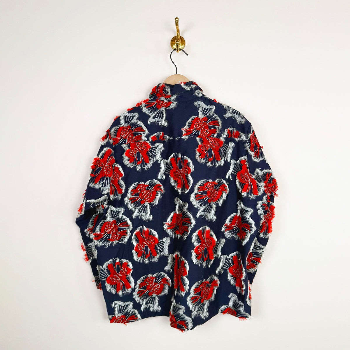 Love You Blouse in Red Navy Birdy