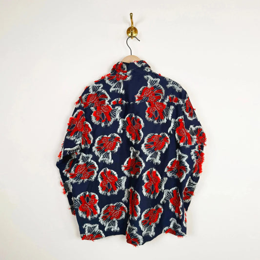 Love You Blouse in Red Navy Birdy-Tops-Henrik Vibskov-eugenienewport