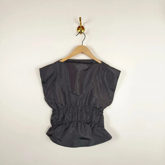 Luca Shell Top in Metal-Tops-Chelsea Mak-eugenienewport