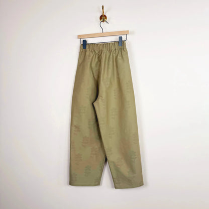 Luce Easy Trouser in Khaki Flower-Pants-Eleph-eugenienewport