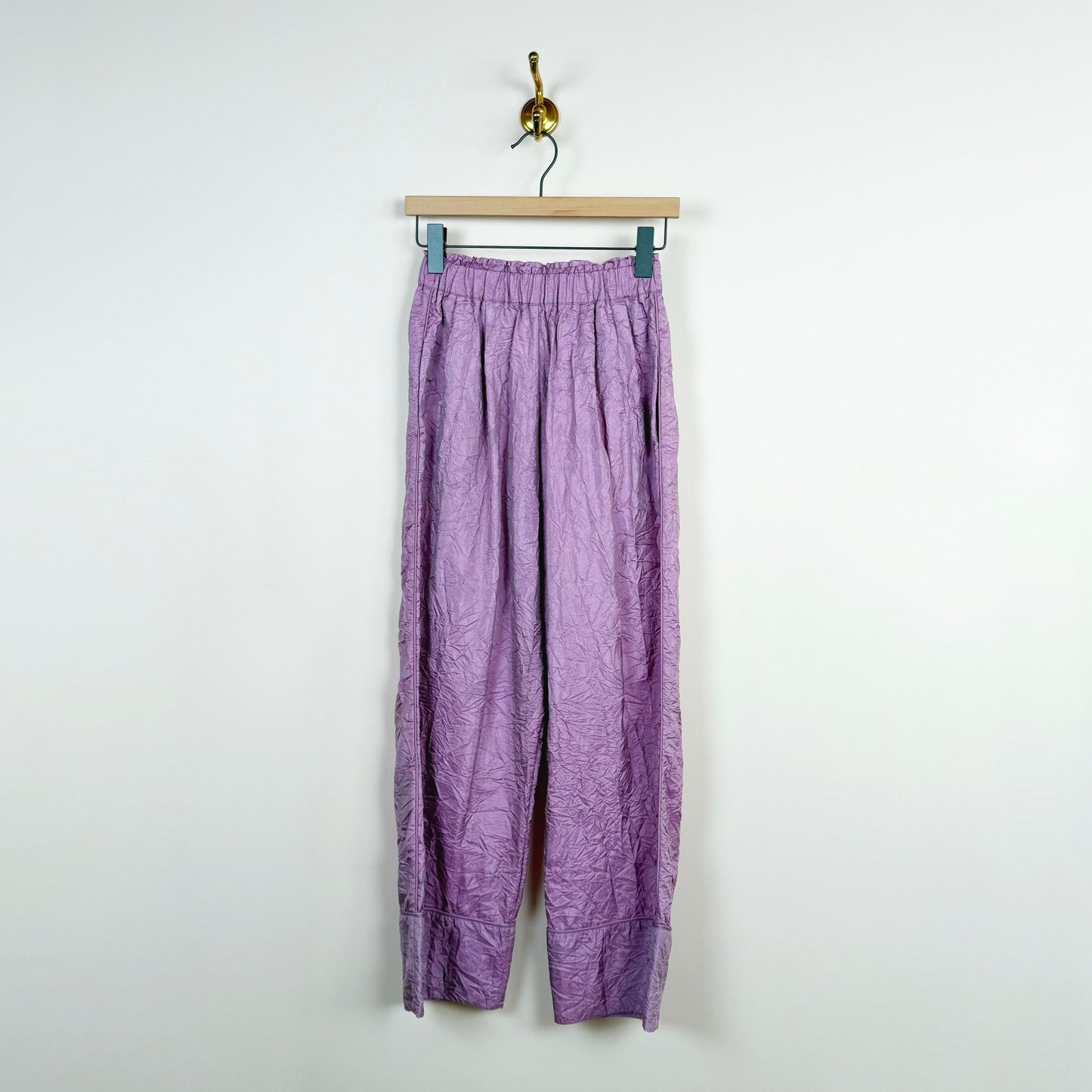 Luce PJ Trousers in Purple Crinkle