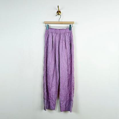 Luce PJ Trousers in Purple Crinkle