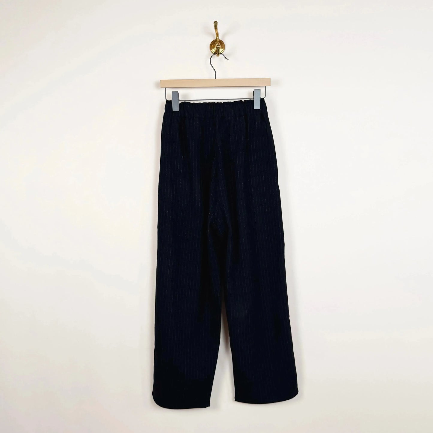 Luce Trouser in Black Pinstripe-Pants-Eleph-eugenienewport