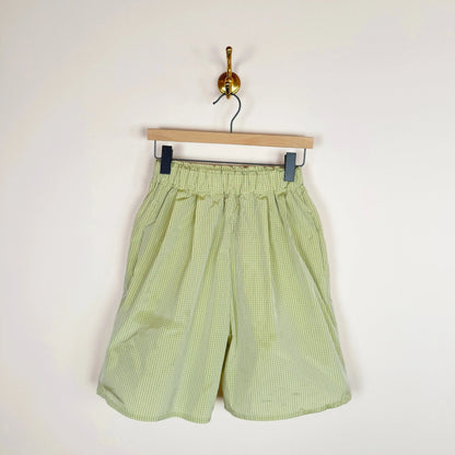 Lucy Shorts in Green Check-Shorts-Eleph-eugenienewport