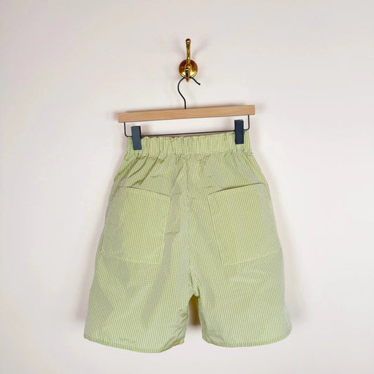 Lucy Shorts in Green Check-Shorts-Eleph-eugenienewport