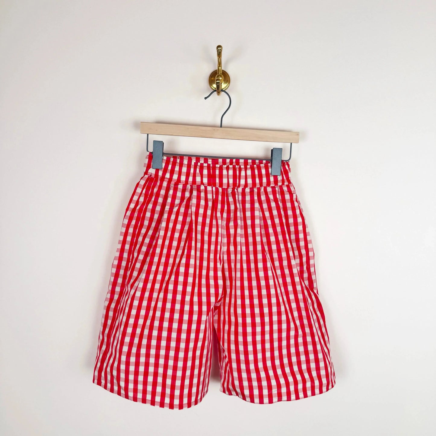 Lucy Shorts in Red Check-Shorts-Eleph-eugenienewport