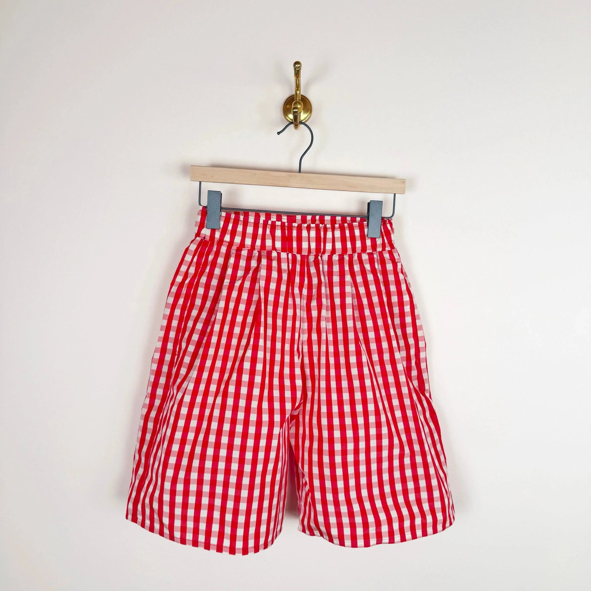 Lucy Shorts in Red Check-Shorts-Eleph-eugenienewport