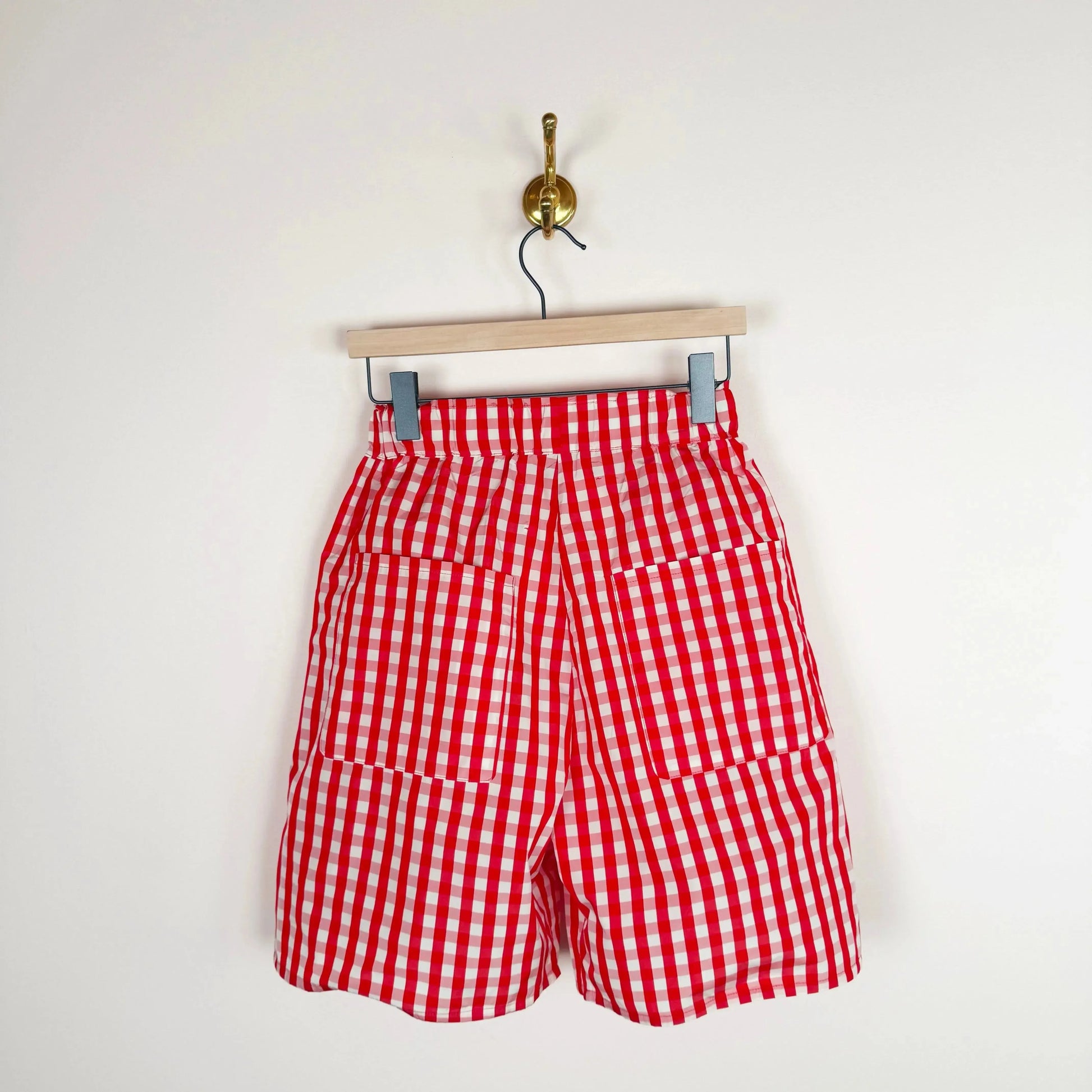 Lucy Shorts in Red Check-Shorts-Eleph-eugenienewport