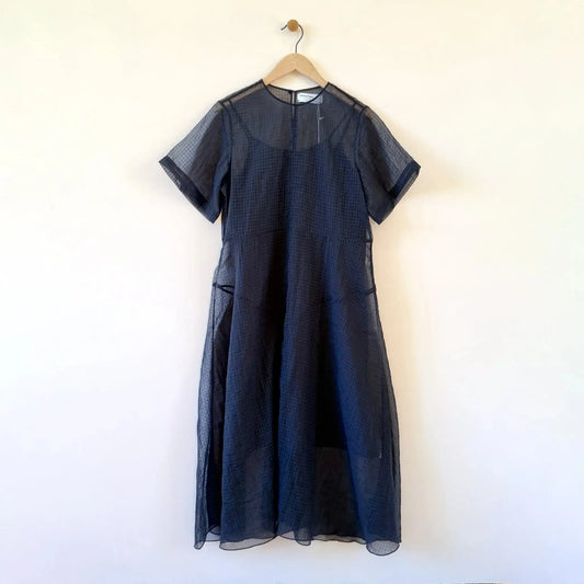 Lumi Dress in Midnight Organza-Dresses-Fabiana Pigna-eugenienewport