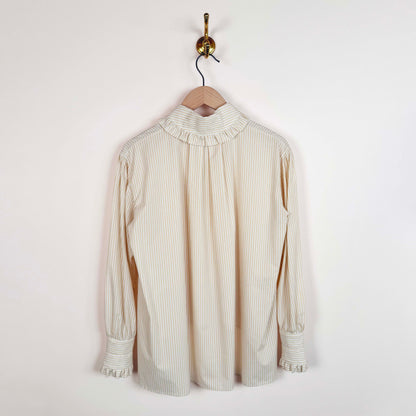 Lydbrook Shirt in Camel / Ecru Japanese Striped Cotton