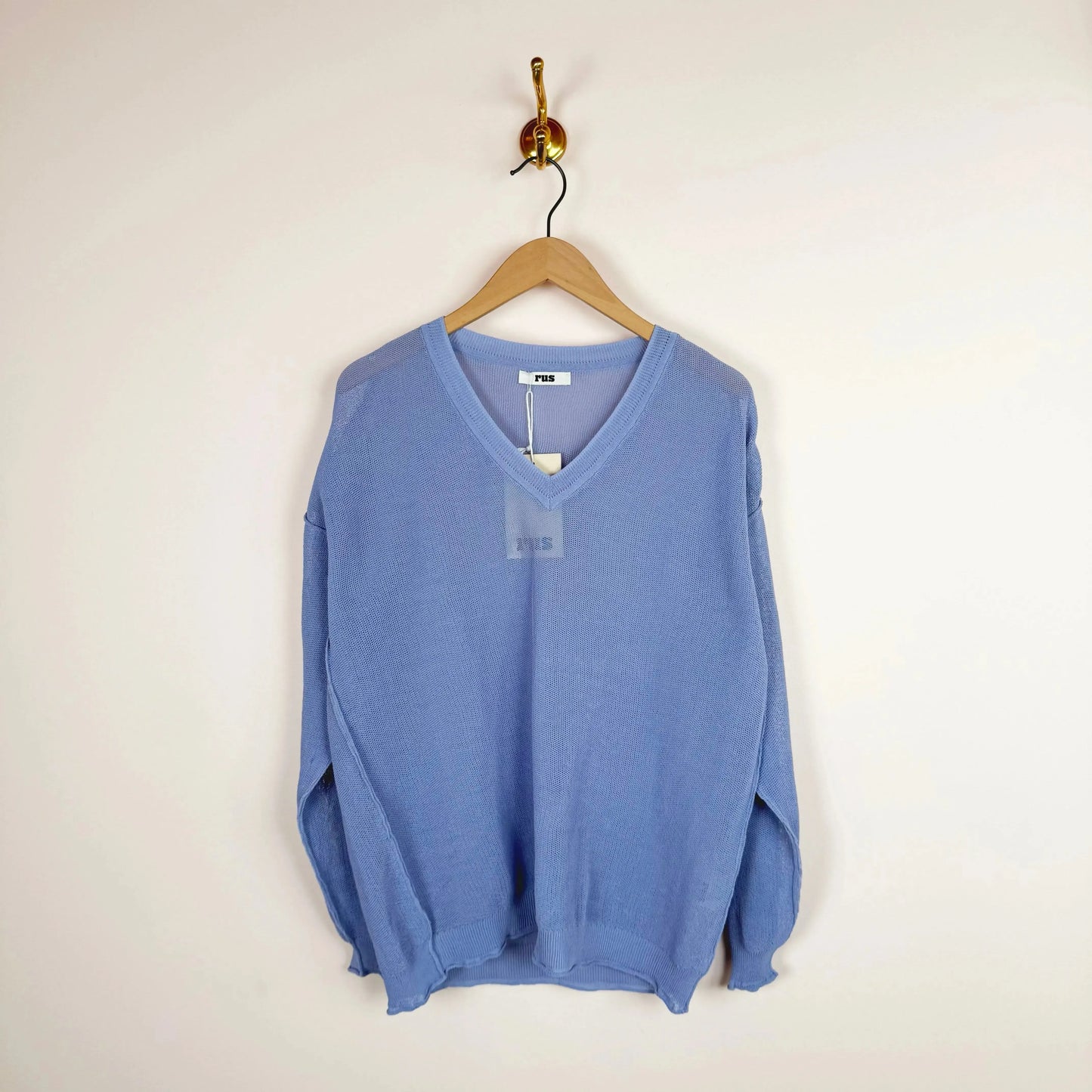 Matsu Sweater in Salvia Blue-Sweaters-Rus-eugenienewport